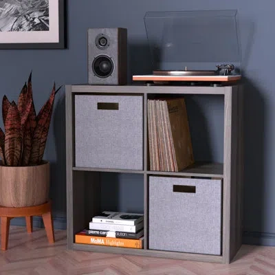 Closetmaid 30" H X 30" W Decorative Cube Bookcase In Graphite Gray