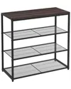 Closetmaid 4-tier Mixed Material Shoe Rack In Black