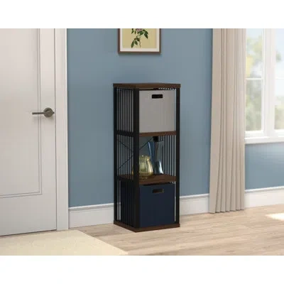 Closetmaid 45.24" H X 16.1" W Steel Frame 3-cube Bookcase In Apple Walnut