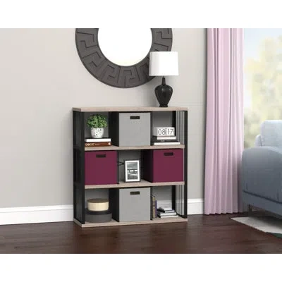 Closetmaid 45.24'' H X 44.29'' W Steel Frame 9-cube Bookcase In Weathered Gray