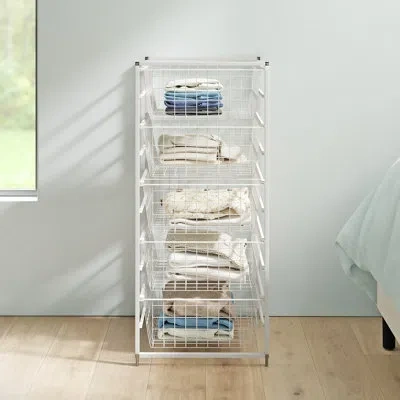 Closetmaid 5-drawer Wire Basket Organizer Storage Chest In White