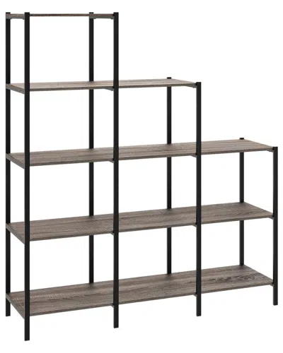 Closetmaid 5-tier Mixed Material Display Shelf In Brown
