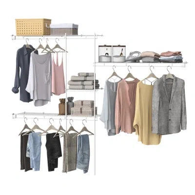 Closetmaid 60" W - 96" W Wire Closet Organizer Kit In White