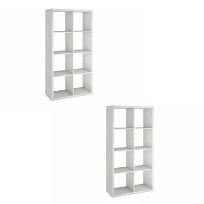 Closetmaid 8-cube Bookcase, Set Of 2 In White