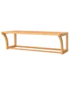 Closetmaid Bamboo Wall Shelf With Hang Rail In Brown