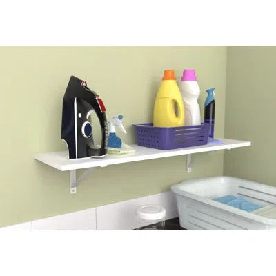 Closetmaid Basic Wall Shelves Bracket Shelf In White