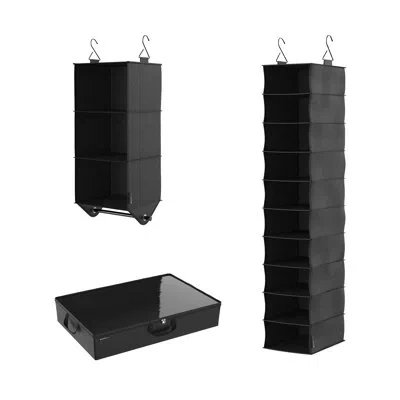 Closetmaid Capsule Fabric Storage Organizer Set In Black
