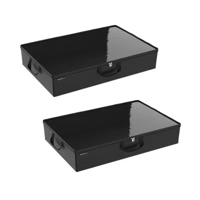Closetmaid Capsule Under-bed Fabric Organizer, 2-pack In Black