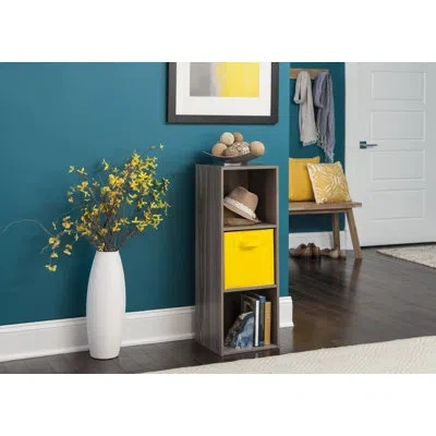 Closetmaid Cubeicals 35.91'' H X 12.24'' W 3-cube Bookcase In Natural Gray