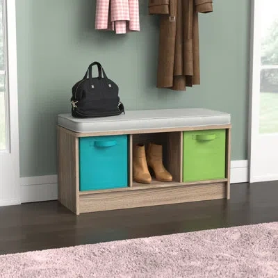 Closetmaid Cubeicals 3-cube Shoe Storage Bench In Gray
