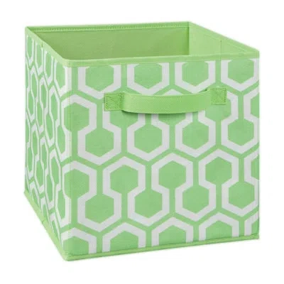 Closetmaid Cubeicals Hexagon Print Fabric Storage Bin In Green