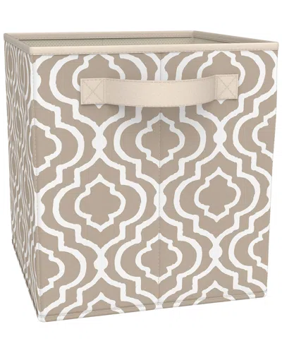 Closetmaid Cubeicals Iron Gate Print Fabric Drawer In Brown
