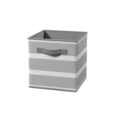Closetmaid Cubeicals Stripe Fabric Cube In White;gray