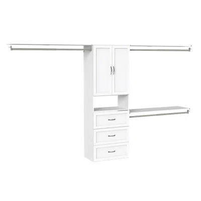 Closetmaid Hanging Tower Reach-in Closet Set In White