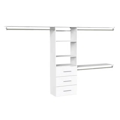 Closetmaid Hanging Tower Reach-in Set With Drawers In White