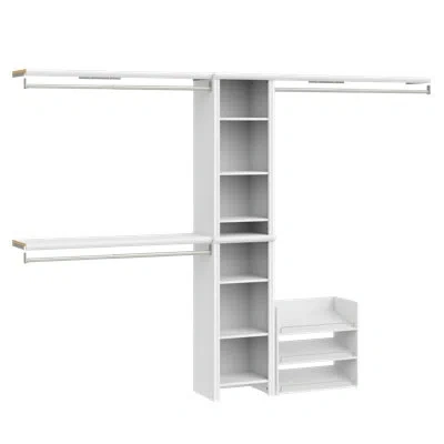 Closetmaid Impressions 16" Closet Tower With Top Shelves And Shoe Storage In White