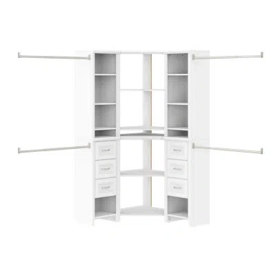 Closetmaid Impressions 16" Closet Towers With Drawers & Corner Units In White