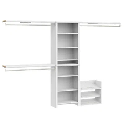 Closetmaid Impressions 25" Tower With Top Shelves And Shoe Storage In White