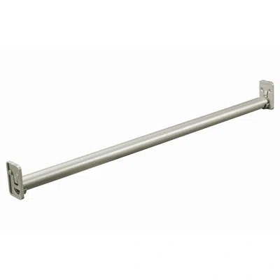 Closetmaid Impressions 30 In. - 48 In. Satin Nickel Adjustable Teardrop Closet Rod In Silver