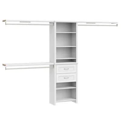 Closetmaid Impressions Closet Tower With 2 Drawers And Top Shelves In White