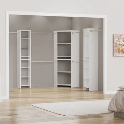 Closetmaid Impressions Closet Towers With Corner Unit Tower In White