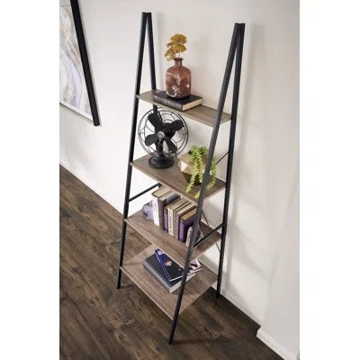 Closetmaid Industrial 4-tier Ladder Bookcase In Weathered Gray