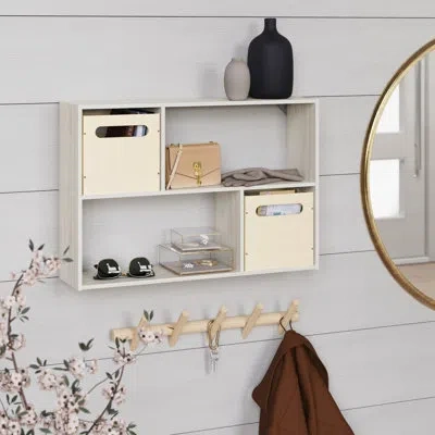 Closetmaid Mini Offset 4-cube Bookcases In Bleached Walnut