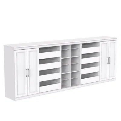 Closetmaid Modular Storage 106.97" W 18-shelf Wood Closet System In White