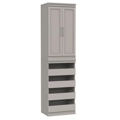 Closetmaid Modular Storage 21.38" W Closet System With Doors & Drawers In Gray