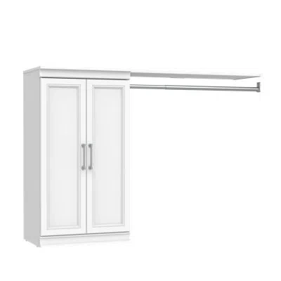 Closetmaid Modular Storage 57.40" W Shelf Unit With Hang Rod In White