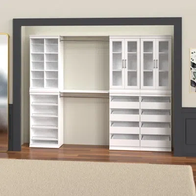 Closetmaid Modular Storage 90.14" W - 99" W Closet System In White