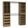 Closetmaid Modular Storage Closet Tower System In Brown