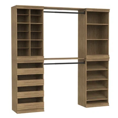 Closetmaid Modular Storage Closet Tower System In Brown