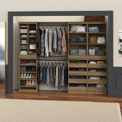 Closetmaid Modular Storage Large Reach-in Closet System In Brown