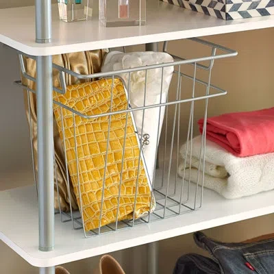 Closetmaid Nickel Wire Basket In Silver