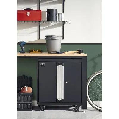 Closetmaid Progarage 32.7" X 26.8" X 18" Mobile Storage Cabinet In Black