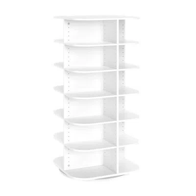 Closetmaid Rotating Adjustable 20-shelf Shoe Organizer Tower In White