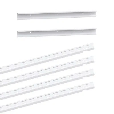 Closetmaid Shelftrack 24 In. Hang Track (2 Pieces) And 60 In. Standard (4 Pieces)