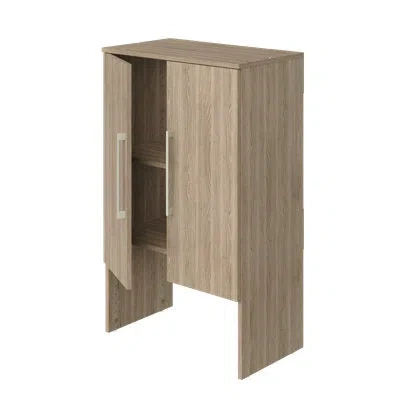 Closetmaid Shelving Base Unit With Modern Door Pair In Brown