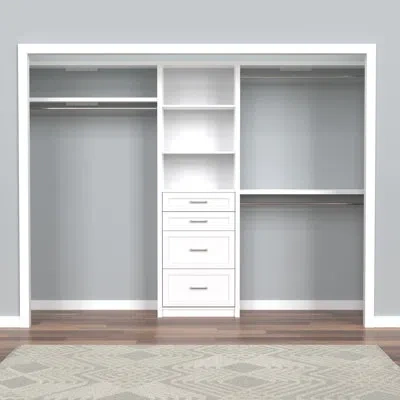 Closetmaid Spacecreations 50" W - 121" W Closet System Reach-in Sets In Bright White