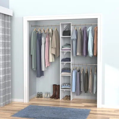 Closetmaid Suitesymphony 13" W - 82" H Closet System Starter Kit In Pure White;pure White