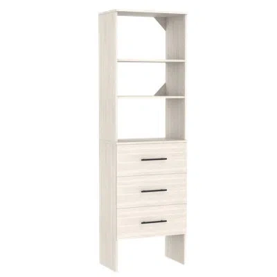 Closetmaid Suitesymphony 24" W Solid Shelving Closet System With Drawers In White Wood