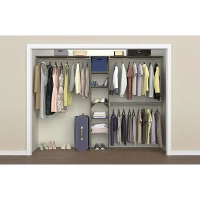 Closetmaid Suitesymphony 72" W - 108" W Closet System Kit With Top Shelves In Graphite Grey