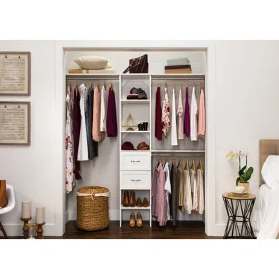 Closetmaid Suitesymphony 77" W - 113" W Closet System With Drawers In Pure White