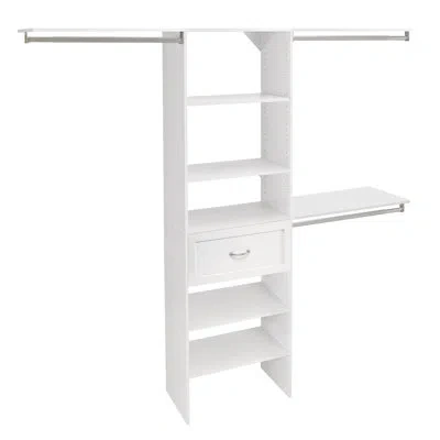 Closetmaid Suitesymphony 84" W - 120" W Closet System With Drawer In Pure White
