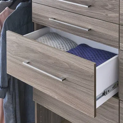 Closetmaid Suitesymphony 9.96"h X 16.65" W Modern Drawer In Natural Gray