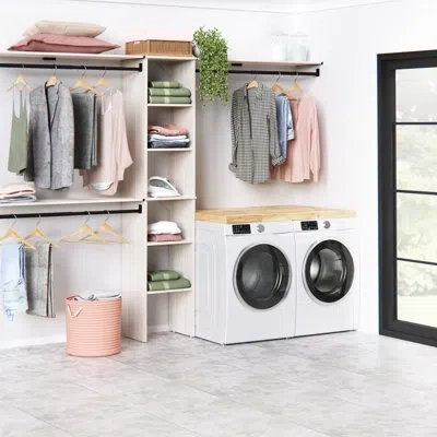 Closetmaid Suitesymphony Closet System Kit With Top Shelves In White Wood