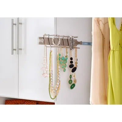 Closetmaid Suitesymphony Sliding Tie And Belt Rack In Satin Nickel
