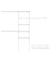 Closetmaid Superslide Fixed Mount 60-96 Inch Wire Closet Organizer With Shoe Shelf In White