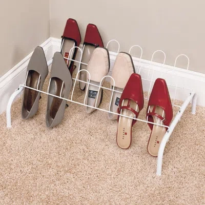 Closetmaid White Wire 9-pair Shoe Rack